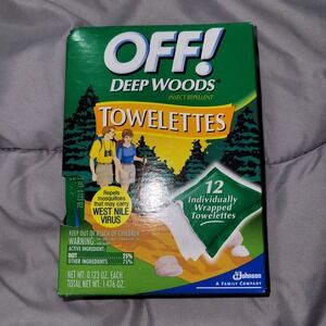 Off Deep Woods Insect Towelettes 12 Count Pack